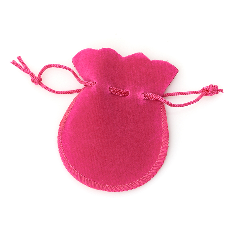 Подарочная упаковка (текстиль) универсальная (мешочек плоский) (розовый) 90х70 мм