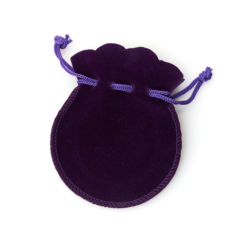 Подарочная упаковка (текстиль) универсальная (мешочек плоский) (фиолетовый) 90х70 мм