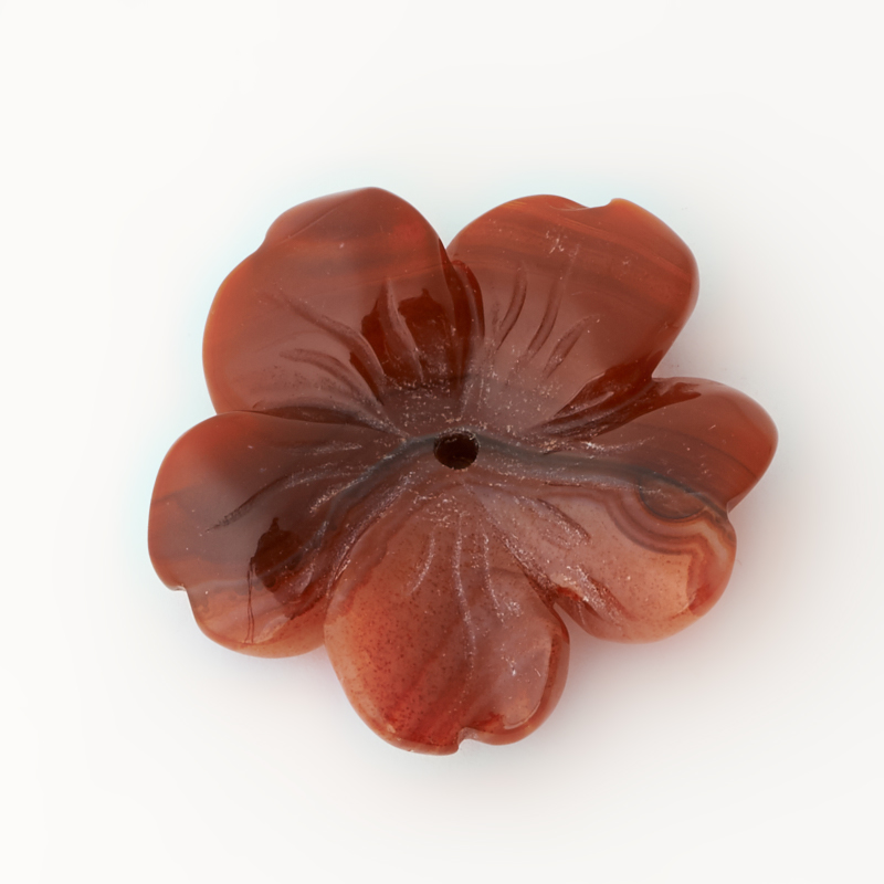 Пуговица цветок сердолик Ботсвана 3 см