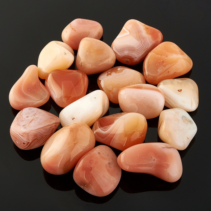 Галтовка агат абрикосовый Ботсвана (1-1,5 см) (1 шт)