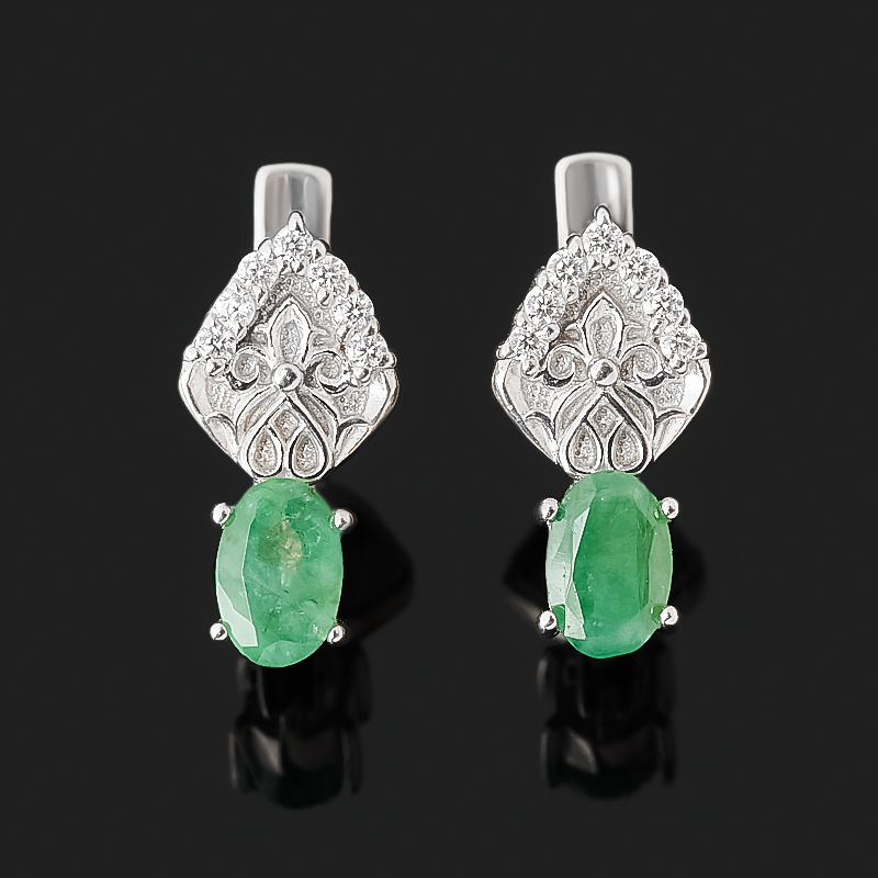 

Серьги изумруд (серебро 925 пр.) огранка