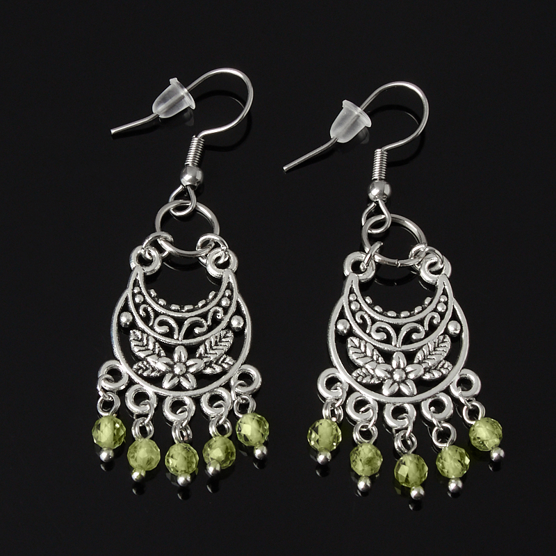 

Серьги хризолит (биж. сплав, сталь хир.) огранка