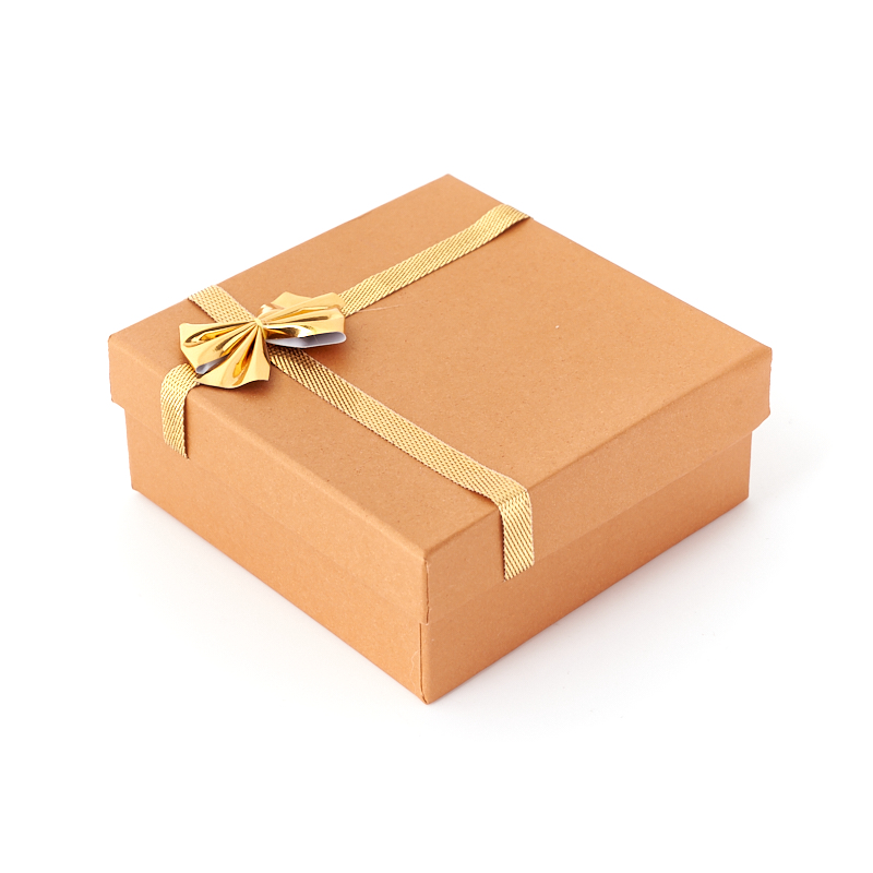 Подарочная упаковка (картон) под комплект (кольцо, серьги, цепь, кулон) (коробка) (микс) 85х85х35 мм