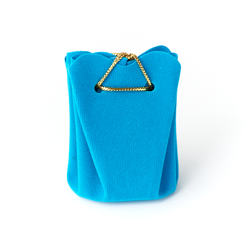 Подарочная упаковка (текстиль) универсальная (мешочек объемный) (голубой) 60х45х45 мм