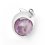 Кулон флюорит фиолетовый (биж. сплав) дельфин 3-3,5 см
