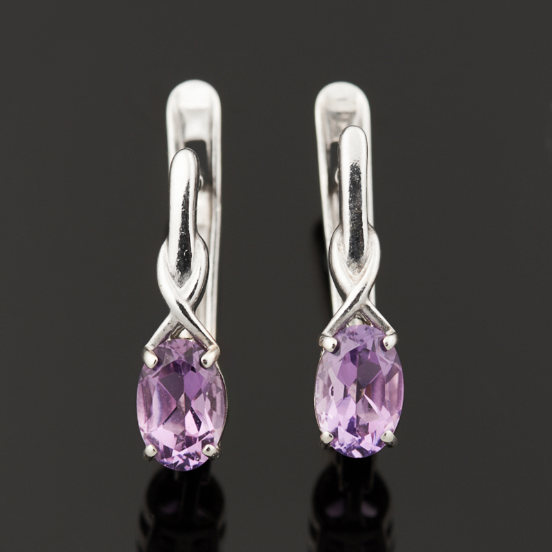 

Серьги аметист (серебро 925 пр.) огранка