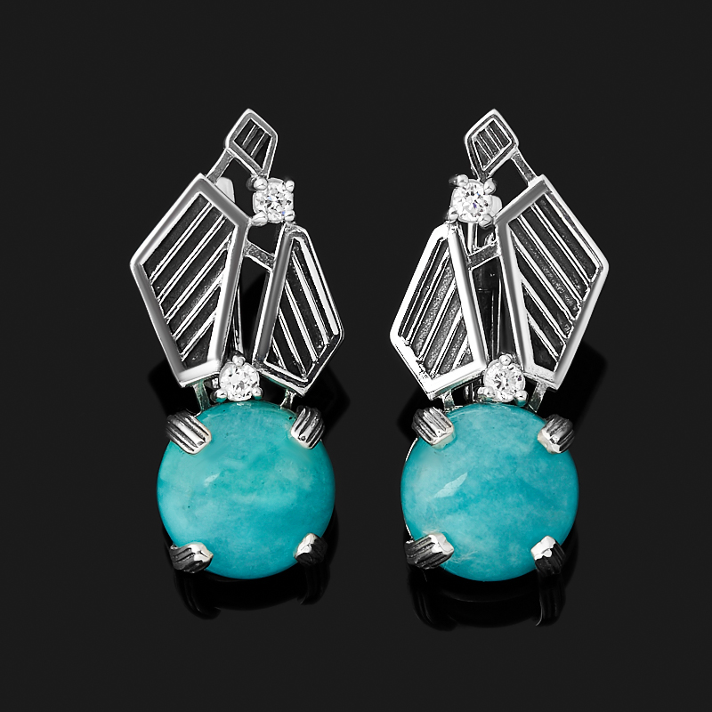 

Серьги амазонит (серебро 925 пр. оксидир.)