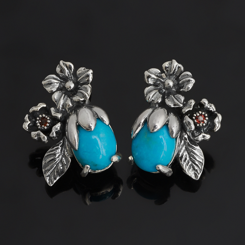 

Серьги бирюза (серебро 925 пр. оксидир.)
