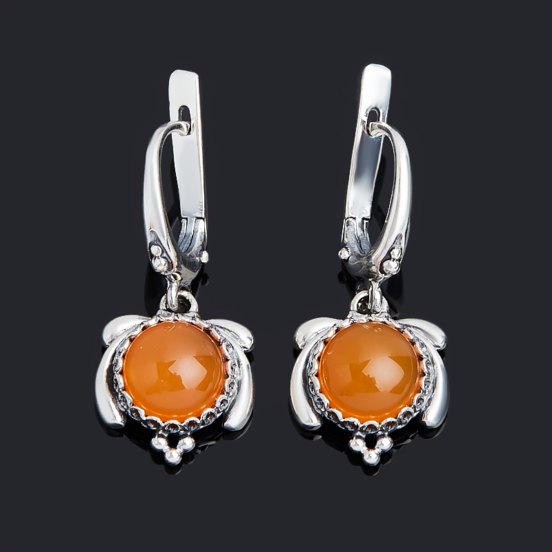 

Серьги сердолик (серебро 925 пр. оксидир.)