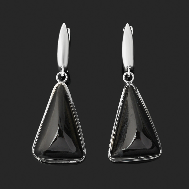 

Серьги нефрит черный (биж. сплав, нейзильбер)
