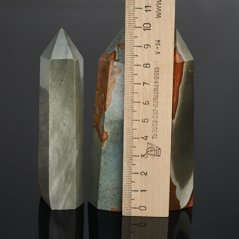 Кристалл яшма пестроцветная Мадагаскар (ограненный) M (7-12 см) (1 шт)