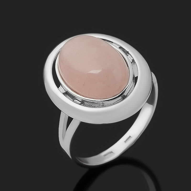Кольцо розовый кварц Бразилия размер 18