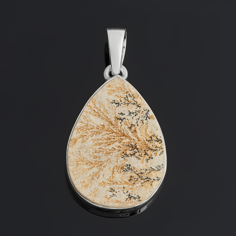 

Кулон яшма дендритовая (серебро 925 пр.) капля