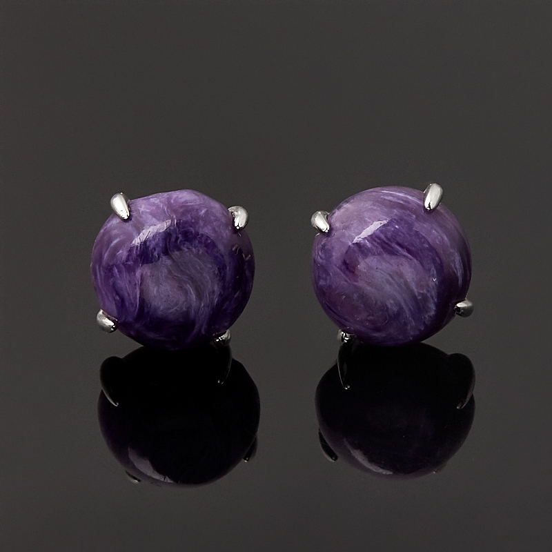 

Серьги чароит (серебро 925 пр.) пуссеты