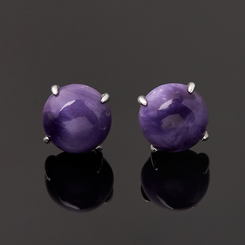 

Серьги чароит (серебро 925 пр.) пуссеты