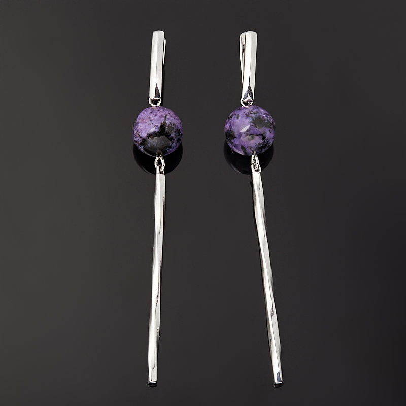 

Серьги чароит (серебро 925 пр.)