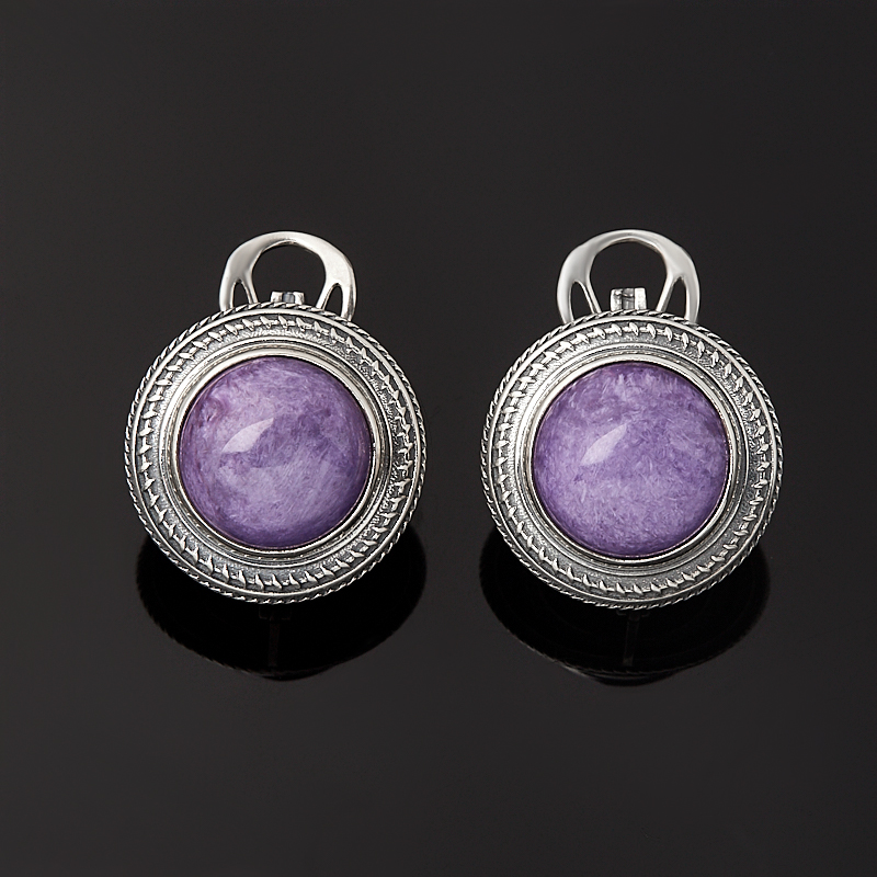 

Серьги чароит (серебро 925 пр.)