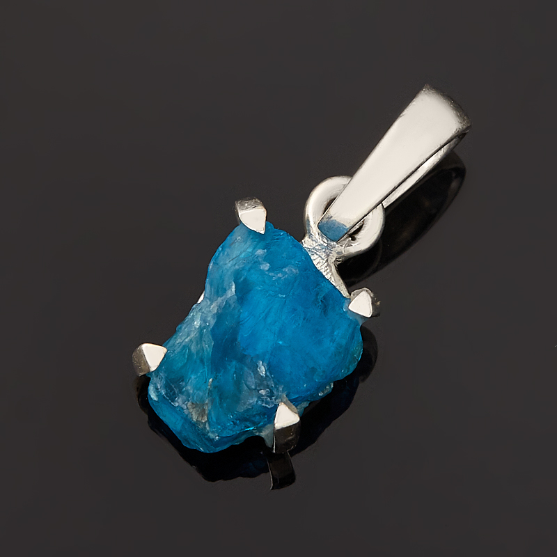 Кулон апатит синий Бразилия кристалл