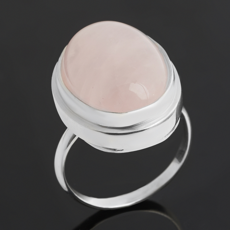 Кольцо розовый кварц  (серебро 925 пр.) размер 16,5