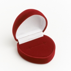 Подарочная упаковка (текстиль) под кольцо/серьги (футляр) (бордовый) 60х55х35 мм