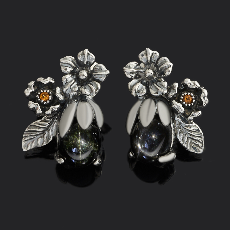 

Серьги диопсид (серебро 925 пр. оксидир.)