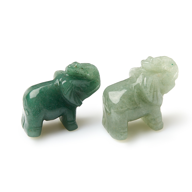 Слон авантюрин зеленый Зимбабве 2,5-3,5 см