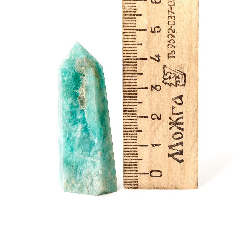 Кристалл амазонит Перу (ограненный) S (4-7 см) (1 шт)