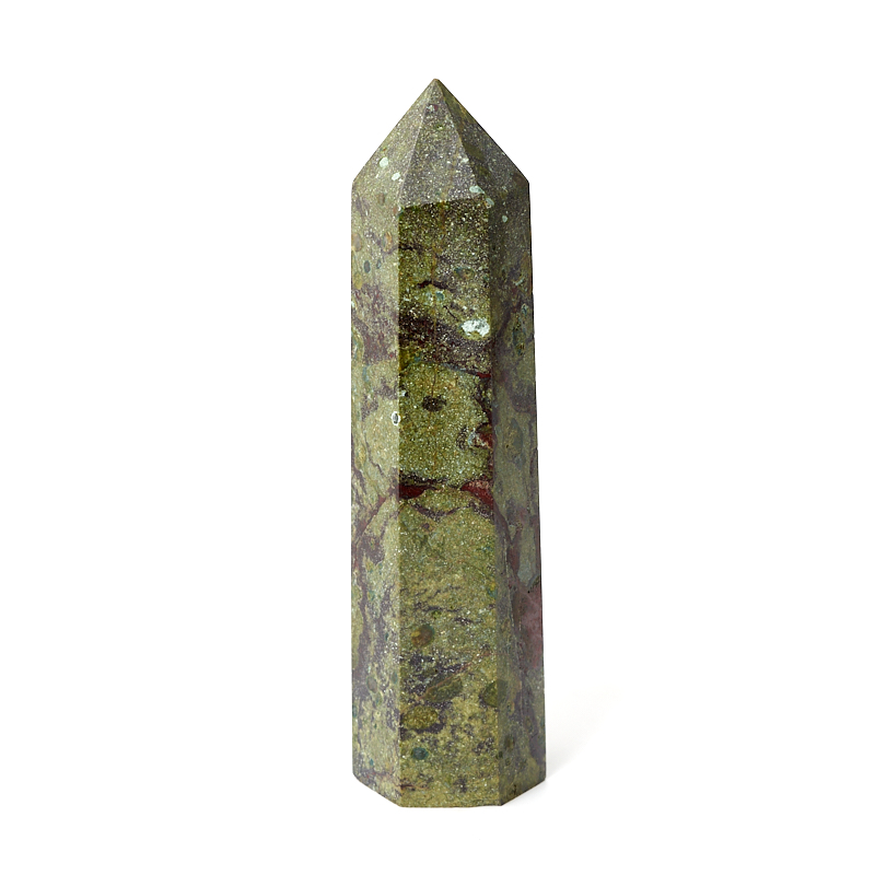Кристалл яшма зеленая ЮАР (ограненный) M (7-12 см)