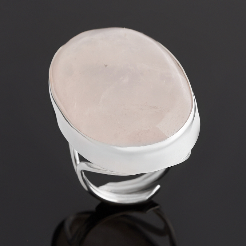 Кольцо розовый кварц Бразилия (регулируемый) размер 18