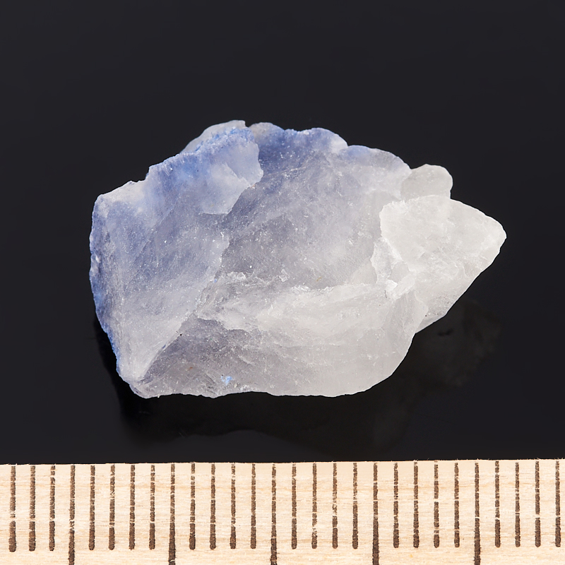 Кристалл кварц с дюмортьеритом Бразилия (1,5-2 см)