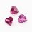 Огранка гранат родолит Индия сердце (1 шт) 5*5 мм