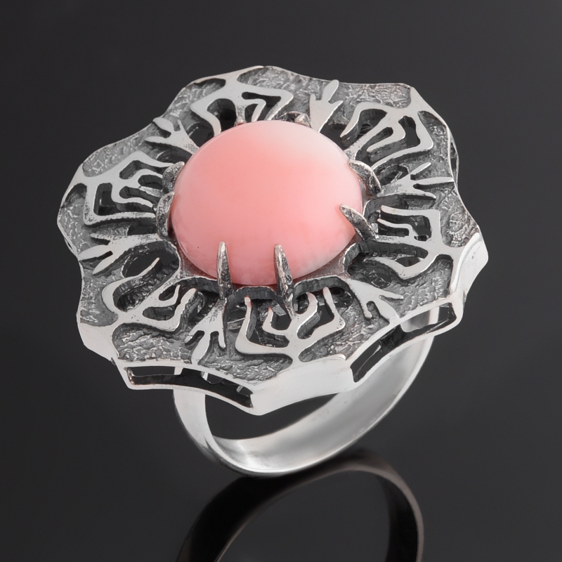 Кольцо коралл розовый Индонезия размер 17,5