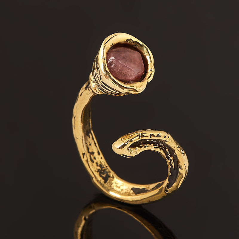 Кольцо турмалин розовый (рубеллит) Бразилия (бронза) (регулируемый) размер 16