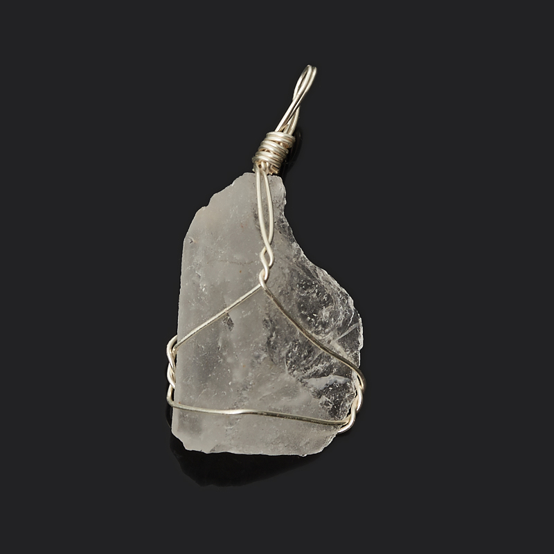 Кулон горный хрусталь Бразилия (биж. сплав) кристалл 4,5-5 см