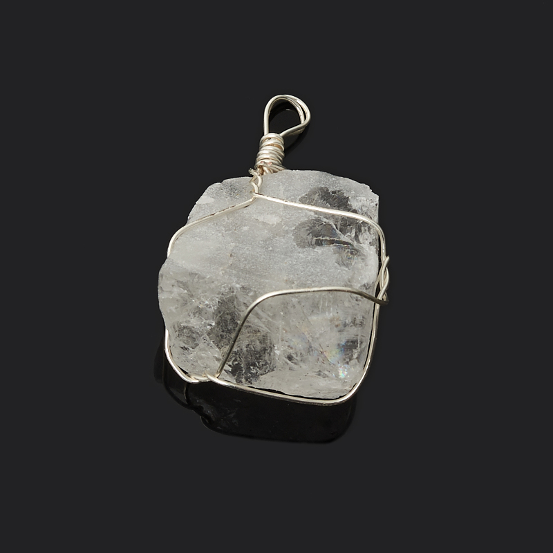 Кулон горный хрусталь Бразилия (биж. сплав) кристалл 4,5-5 см