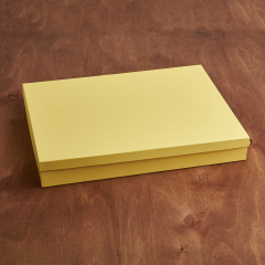 Подарочная упаковка (картон) универсальная (коробка) (желтый) 400х305х55 мм