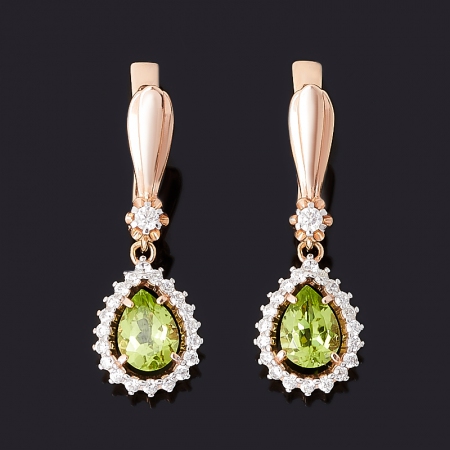 Купить серьги с хризолитом по приемлемым ценам