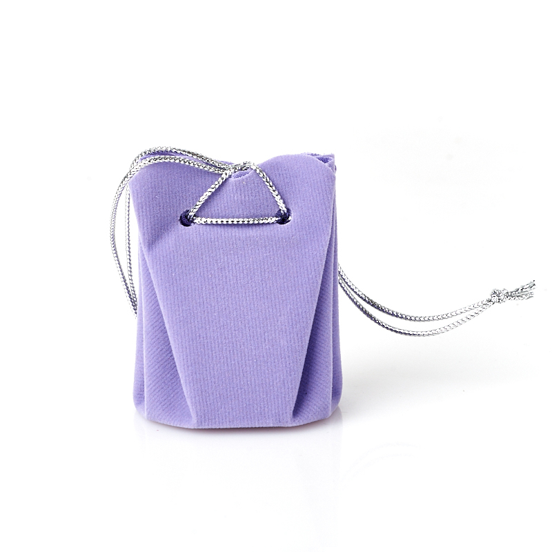 Подарочная упаковка (текстиль) универсальная (мешочек объемный) (фиолетовый) 45х45х60 мм