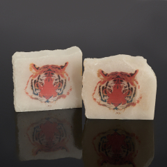 Срез с изображением селенит Россия 5-6 см