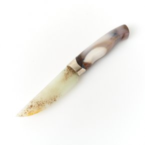 Предмет интерьера микс агат, нефрит (нож) 21х2,5х2 см