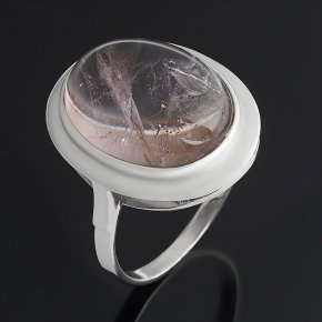 Кольцо аметрин Боливия (серебро 925 пр. родир. бел.) размер 17