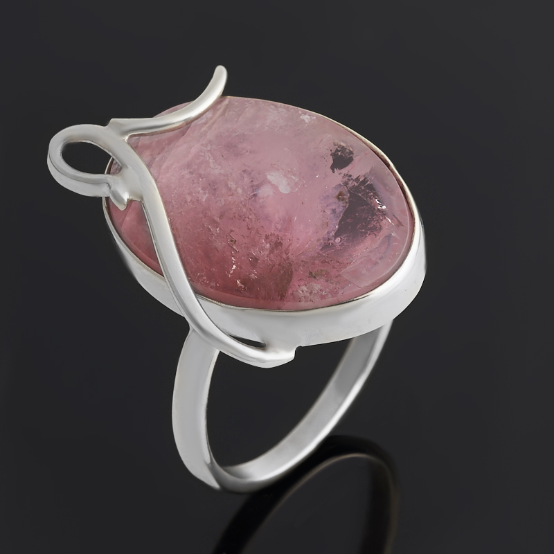 Кольцо турмалин розовый (рубеллит) Россия (нейзильбер) размер 18,5