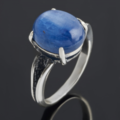 Кольцо кианит синий Бразилия (серебро 925 пр. оксидир.) размер 17