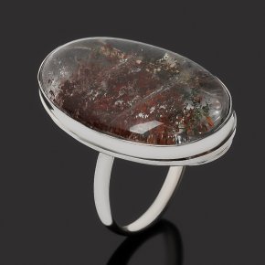 Кольцо кварц с хлоритом Казахстан (нейзильбер) размер 19,5
