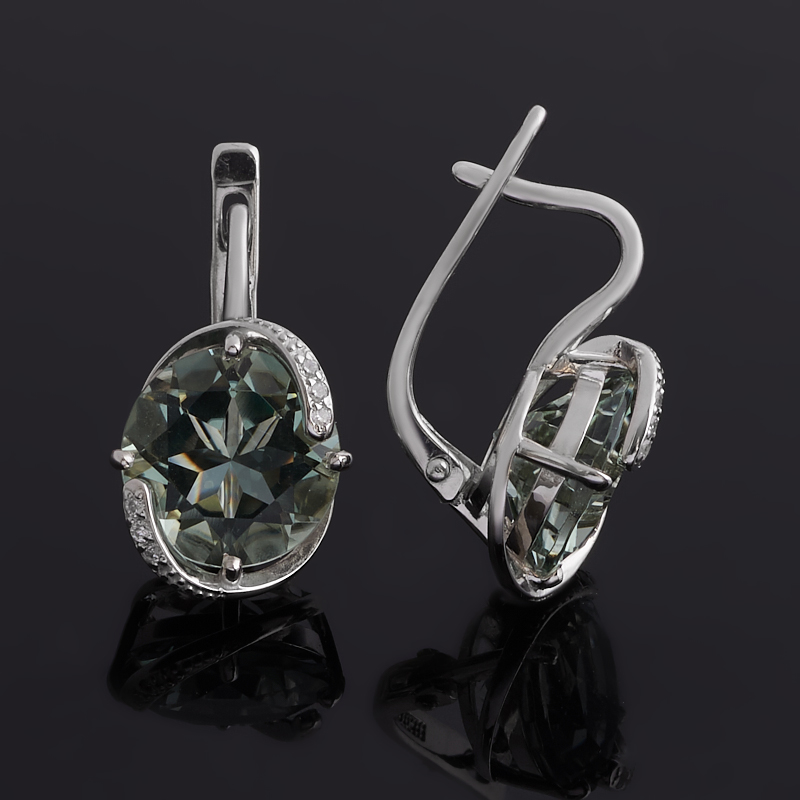 серебро 925. инталия серебро празиолит. серьги с празиолитом в золоте 585. санлайт серьги с празиолитом. празиолит серьги из серебра.