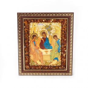 Изображение янтарь Россия Святая троица 13,5 х 16 см