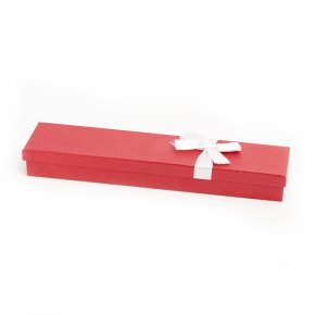 Подарочная упаковка под браслет/цепь (футляр) (красный) 205х45х25 мм