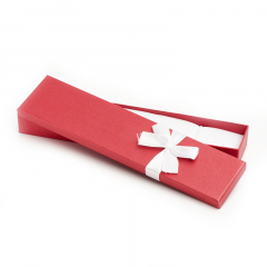 Подарочная упаковка под браслет/цепь (футляр) (красный) 205х45х25 мм