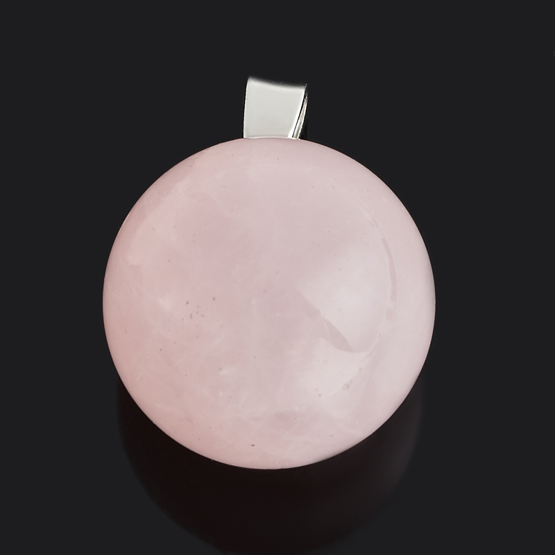 Кулон розовый кварц Бразилия (биж. сплав) шар 3 см