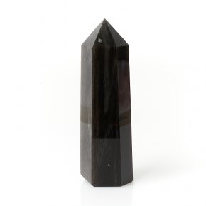 Кристалл обсидиан серебристый Мексика (ограненный) M (7-12 см)